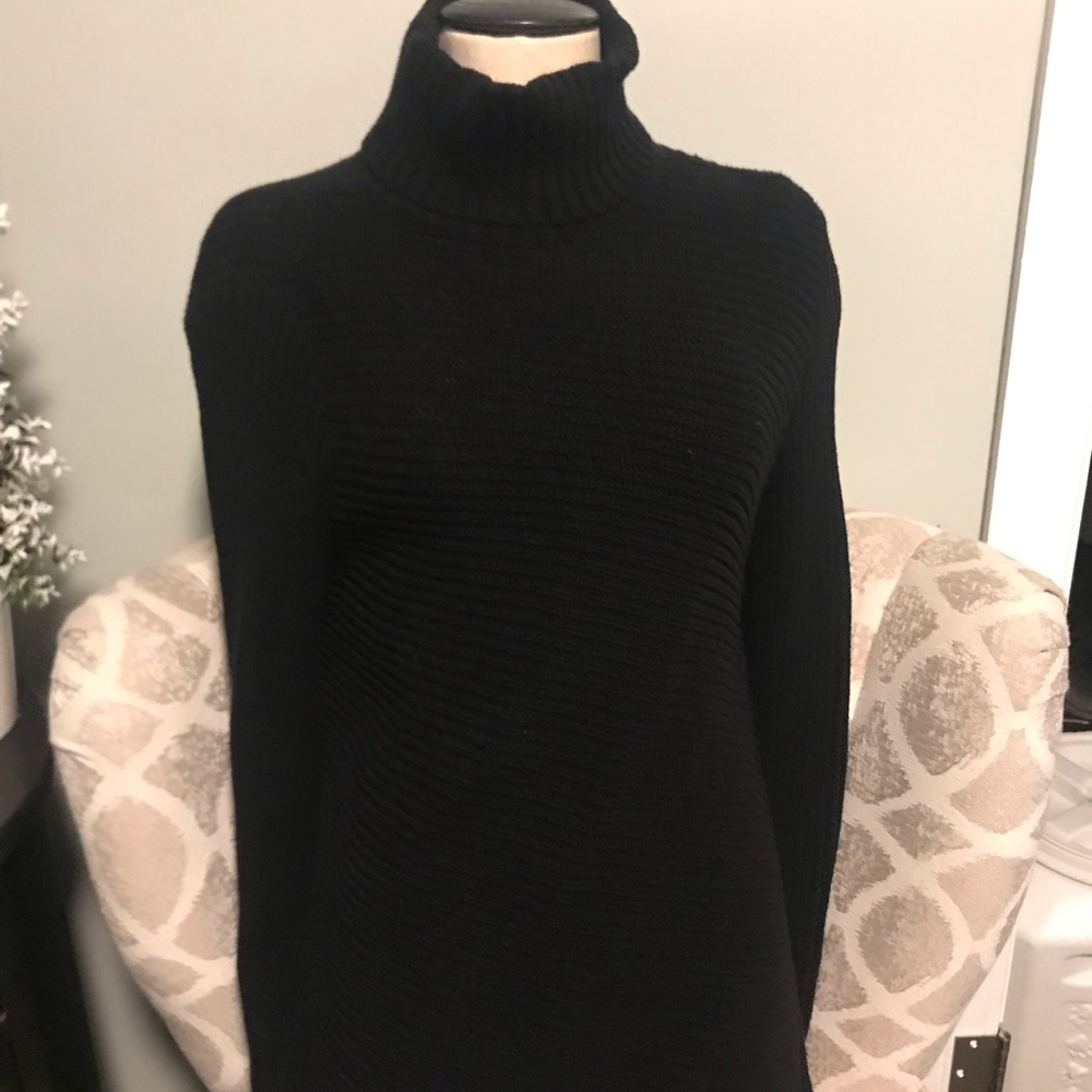 Express Turtleneck Sweater Slits Up Sides